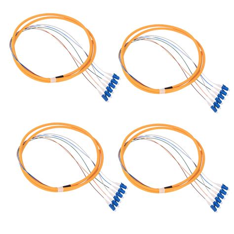 4Pcs 1 5 Meter LC Cable 6 Strand SingleMode 9 125 LC UPC Fiber Pigtail