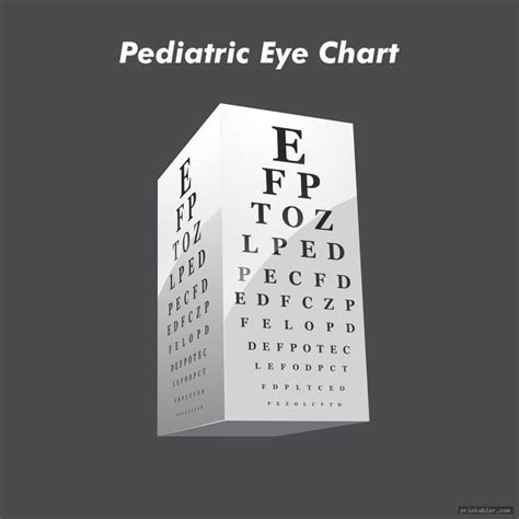 3D printable pediatric eye chart template - gridgit.com | Eye chart ...