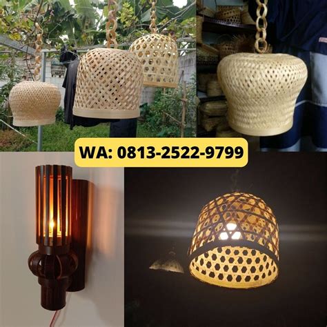 Jual Kap Lampu Gantung Dari Bambu Lampu Hias Bambu Minimalis