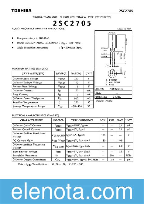 Sc Datasheet Pdf Kb Toshiba Pobierz Z Elenota Pl