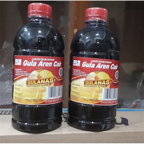 Jual Gula Aren Nira Merah Asli Cair Liquid 500ml Botol Bersertifikat