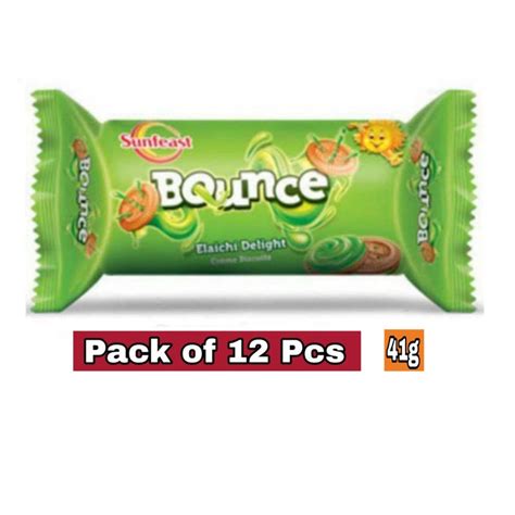 Buy Sunfeast Bounce Elaichi Cream Biscuit 41g X 12 Pcs Pack Online From Shree Ganesham