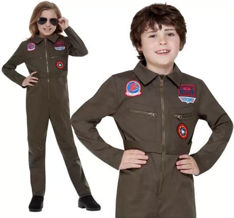 ENFANT LICENCE OFFICIELLE Top Gun Costume Déguisement Fighter Pilote