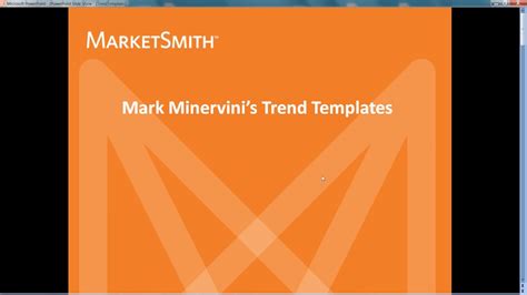 Mark Minervini Trend Template Screener