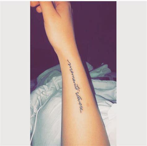 Memento Vivere Remember To Live Tattoo Latin Tattoo Quotes