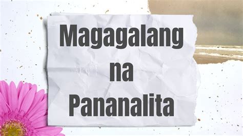 Images Magagalang Na Pananalita