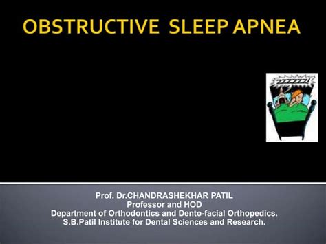 Obstructive Sleep Apnea Ppt