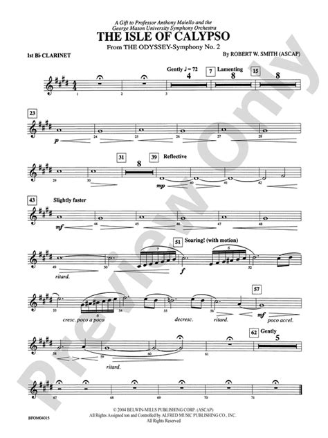 The Isle Of Calypso From The Odyssey Symphony No St B Flat