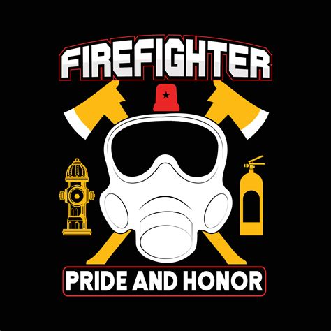 Firefighter T-shirt Design 34895421 Vector Art at Vecteezy