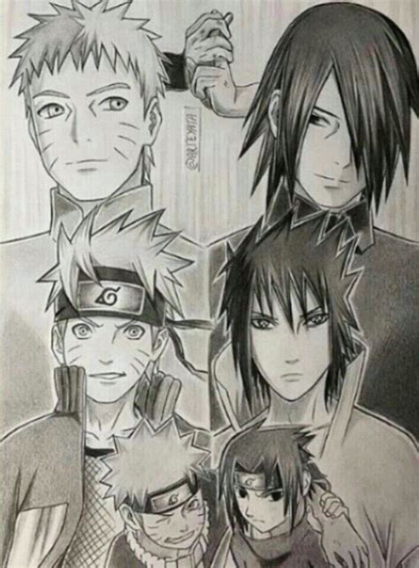 Half Sasuke And Naruto Drawing | Naruto Fandom