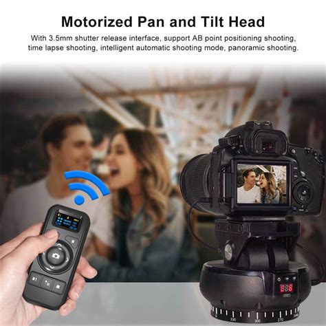 Getuscart Motorized Pan Tilt Head 100m Wireless Control 360 Degree