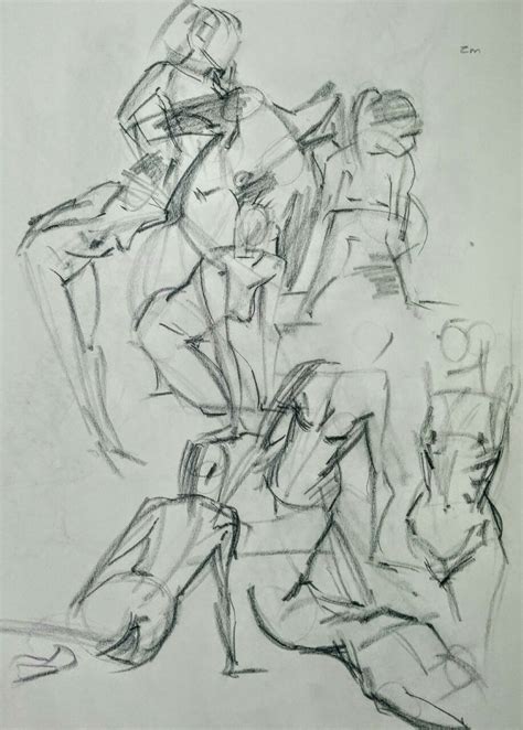 Andrea Zhang Art Female Nude Figure Drawing