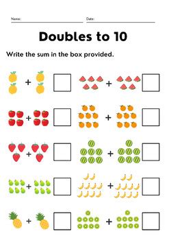 St Grade Doubles To Worksheet By Safe Teacher Tpt