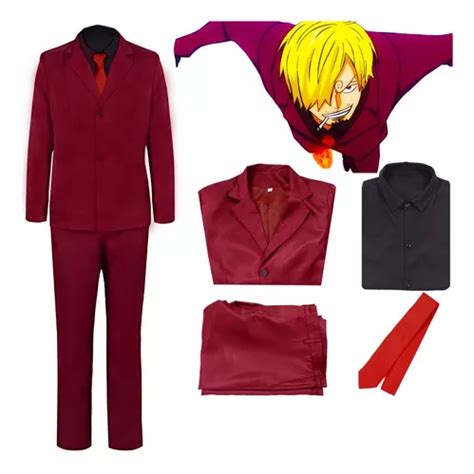 Cosplay Do Traje Vermelho De Sanji King Of Thieves Parcelamento Sem Juros