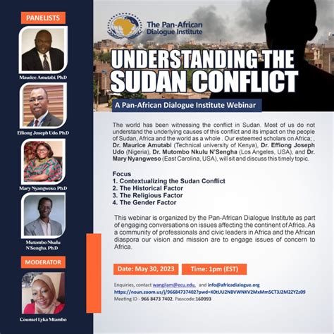 Event Understanding The Sudan Conflict A Pan African Dialogue