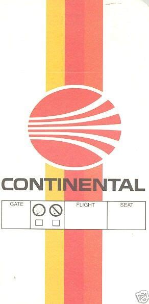 Continental Airlines Boarding Ticket Wallet