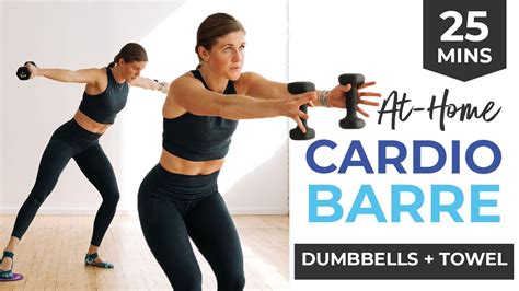 Minute Cardio Barre Workout With Sliders Gliders Or Towels Youtube