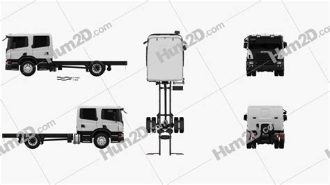 Scania P310 Crew Cab Chassis Truck 2005 Blueprint In Png Download Vehicles Clip Art Images