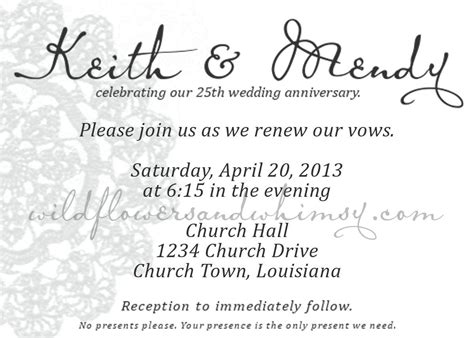 Vow Renewal Invitations Templates Free