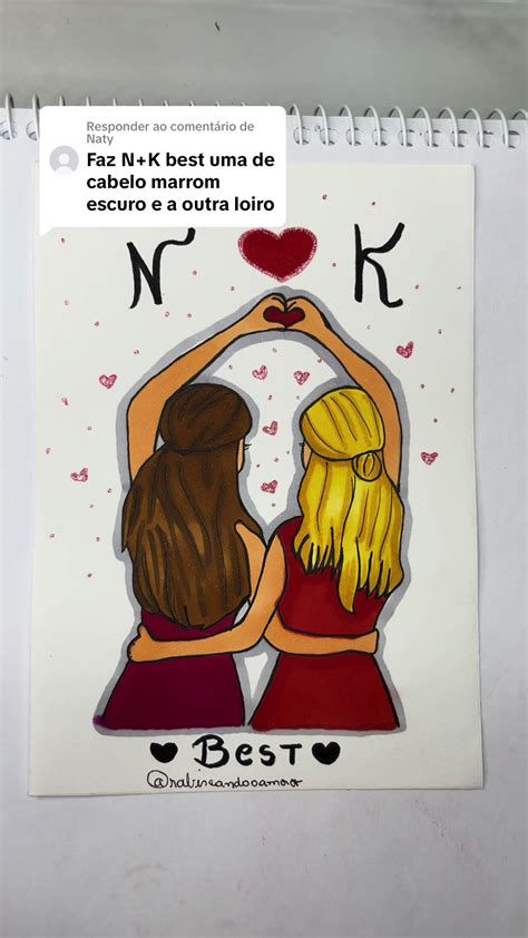 Desenho Para Amiga - Desenho De Duas Melhores Amigas