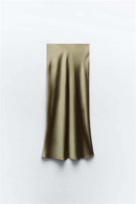 Satin Effect Midi Skirt Satin Midi Skirt Midi Skirt Long Silk Skirt