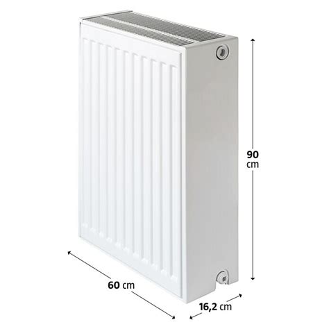 Flachheizkörper B x H 60 x 90 cm Wärmeleistung bei Vorlauftemperatur