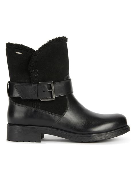 Geox Leren Boots Rawelle Zwart Goedkoop Kopen Limango