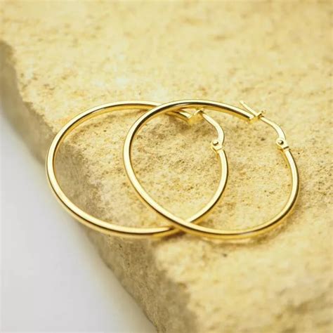 18ct Yellow Gold Hoop Earrings Cerrone Jewellers