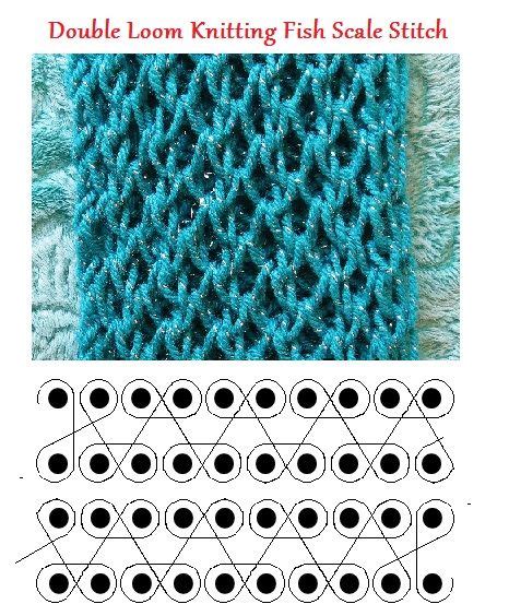 Double Loom Knitting Fish Scale Stitch By Theresa Higby Loom Knitting