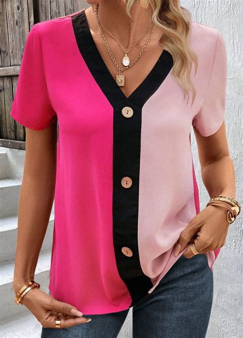 Casual Clothes Tops Short Sleeve Blouse Trendy Tops Trendy Tops