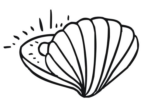 Clam Shell Earring Coloring Page Free Printable Coloring Pages For Kids