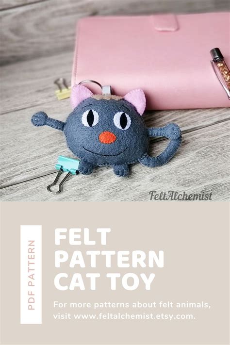 Cat Plush Pattern Felt Animals Pattern Cat Lover Gift Cat | Etsy ...