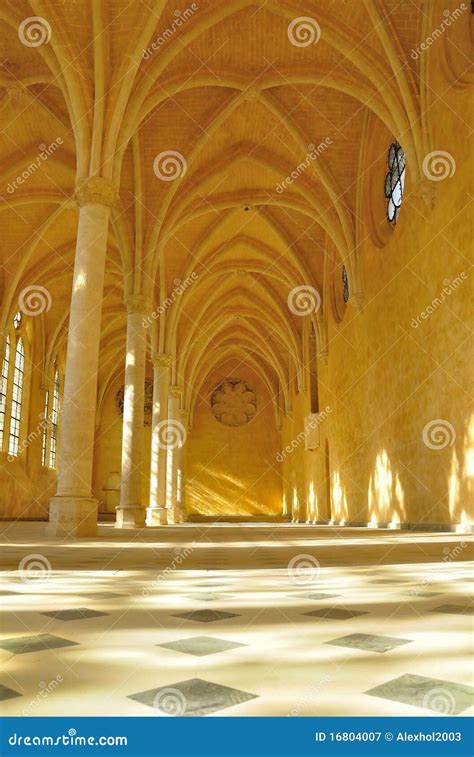 Interior View of a Medieval Hall Stock Image - Image of michel ...