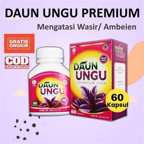 Daun Ungu Premium Obat Wasir Dan Ambeyen Lazada Indonesia