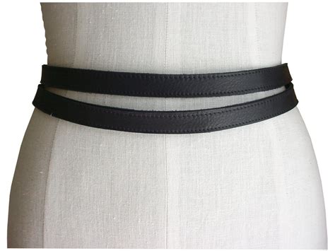 Double Wrap Belt Womens Belts Black Leather Belt By Manobello