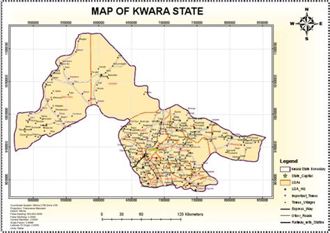 Kwara State Map | PDF | Physical Geography | Navigation