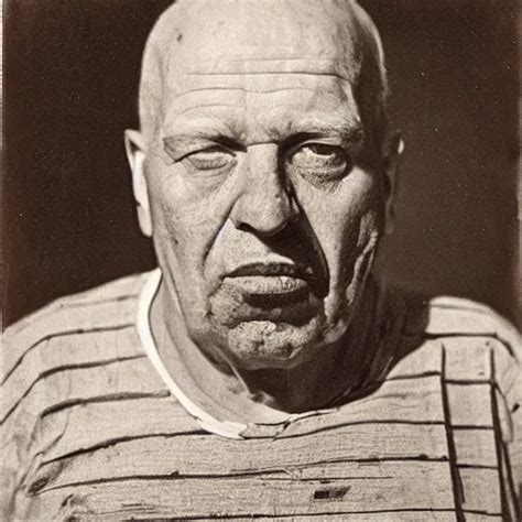 Tintype Photo Of Real Life Homer Simpson Painted By Stable