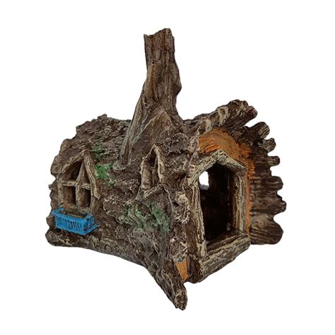 Fish Tank Aquarium Cave Shelter Hiding House Shrimp Tree Ornament Trunk