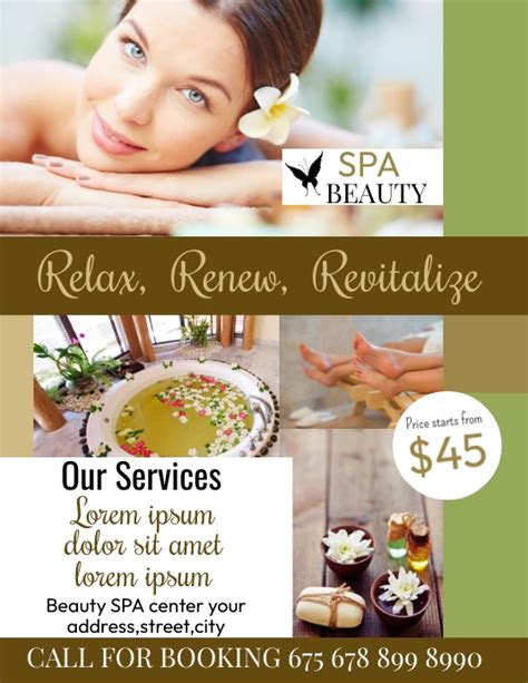 Spa Massage Template Postermywall