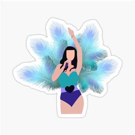 "Katy Perry Peacock Costume" Sticker for Sale by ArtsyJulez | Redbubble