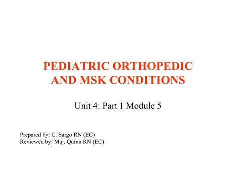 Ppt Pediatric Orthopedic And Msk Conditions Powerpoint Presentation