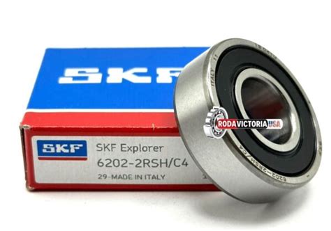 SKF 6202 2RSH/C4 DEEP GROOVE BALL BEARING, RUBBER SEALED 15x35x11 mm ...