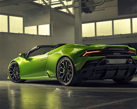 1280x1024 2019 Lamborghini Huracan Evo Spyder Rear View Wallpaper