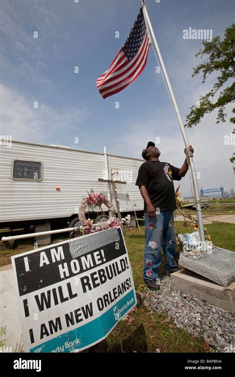 Hurricane Katrina Survivor In Lower Ninth Ward Stock Photo Alamy