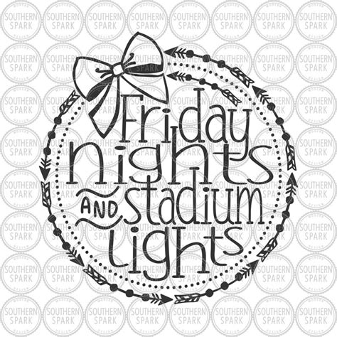 Friday Nights And Stadium Lights SVG Football SVG Etsy