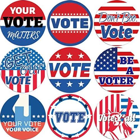 Amazon I Voted Stickers With American Flag Inch Large Round