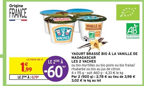 Promo Yaourt Brass Bio La Vanille De Madagascar Chez Intermarch