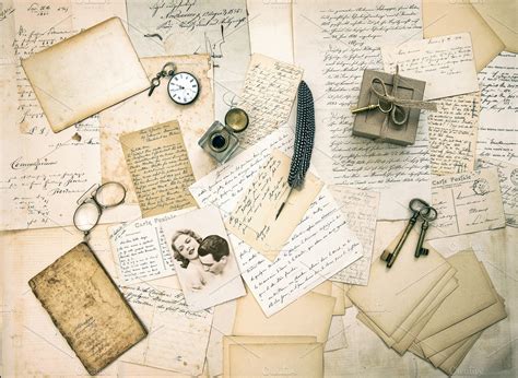 Old Love Letters and Vintage Photo | High-Quality Holiday Stock Photos ...