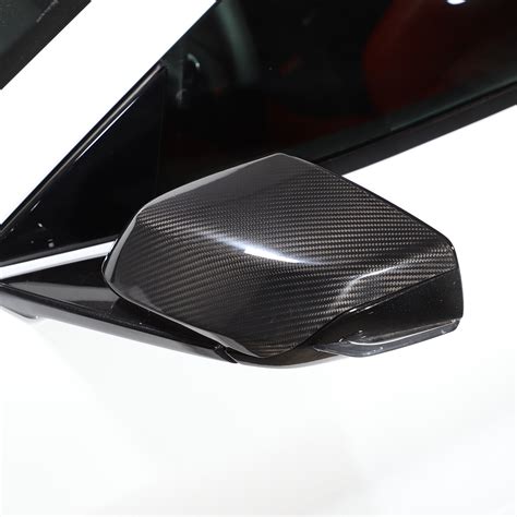 Real Carbon Fiber Side Rearview Mirror Cover Caps Trim For Corvette C8