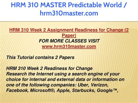 Ppt Hrm Master Predictable World Hrm Master Powerpoint